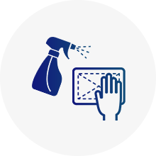 除菌が必要な箇所が多く、洗剤や除菌剤の使い分けが大変