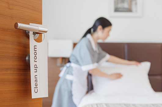 圧倒的に短い接触時間で、客室清掃の時間を大幅短縮
